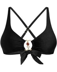 Seafolly - Palermo Ring-Detail Bikini Top - Lyst