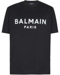 Balmain - Camiseta Con Logo Estampado - Lyst