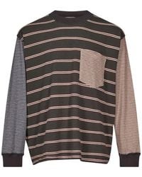 Song For The Mute - T-Shirt Rayé À Design Patchwork - Lyst