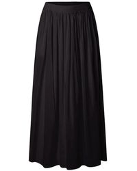 Loulou de Saison - Naya Gathered Flared Long Skirt - Lyst