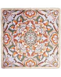 Lancel - Seidenschal mit Blumenmotiv - Lyst