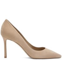 Jimmy Choo - Romy 85 Light Suede Pumps - Lyst