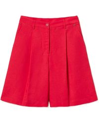 Twinset - Linen Blend Bermuda Shorts - Lyst