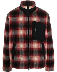 Woolrich - Fleece Check-pattern Jacket - Lyst