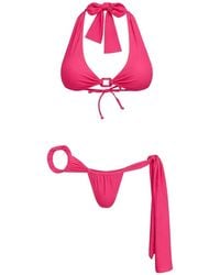 Amir Slama - Halterneck Bow-Detail Bikini - Lyst