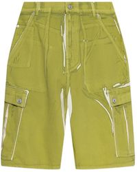 Marni - Screen-Printed Denim Cargo Shorts - Lyst