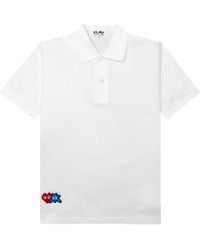 COMME DES GARÇONS PLAY - X Invader ハート ポロシャツ - Lyst