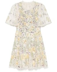 Needle & Thread - Elina Mini-Jurk Met Korte Mouwen - Lyst