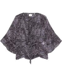 Isabel Marant - Tekia Abstract-Print Ruffled Shirt - Lyst
