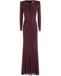 Self-Portrait - Verziertes Kleid mit langen Ärmeln - Lyst