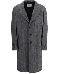 Givenchy - Herringbone-Pattern Notched-Lapel Coat - Lyst