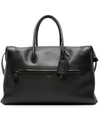 Santoni - Grained-Leather Holdalls Bag - Lyst