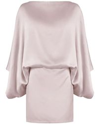 Nineminutes - The Macha Mini-Jurk Met Gedrapeerde Rug - Lyst