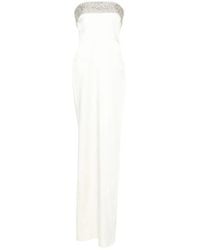 The New Arrivals Ilkyaz Ozel - Rhea Crystal-Embellished Strapless Maxi Dress - Lyst