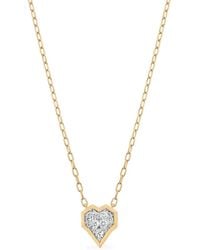 Sara Weinstock - 18K Honey Comb Heart Diamond Necklace - Lyst