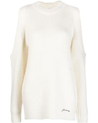 Ganni - Cold-Shoulder Jumper - Lyst