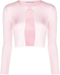 Alexander Wang - Cárdigan corto con cuello redondo - Lyst