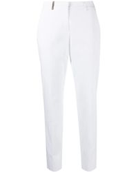 Peserico - High-Waisted Tapered Trousers - Lyst
