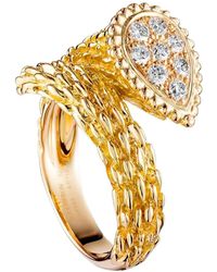 Boucheron - Serpent Bohème ダイヤモンド リング 18kイエローゴールド - Lyst