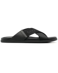 Givenchy - Crossover-Strap Flat Slides - Lyst