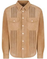 Marni - Suede Shirt With Cut-Out Detailing - Lyst