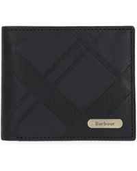 Barbour - Brunton Tartan-Embossed Leather Wallet - Lyst