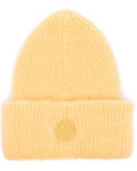 Moncler - Logo Mohair And Wool-Blend Beanie - Lyst
