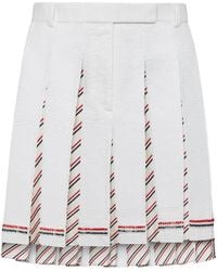 Thom Browne - Mini-Plooirok Verfraaid Met Rwb-Kralen - Lyst