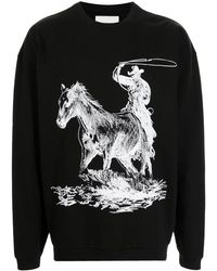 Neighborhood Sweater Met Print - Zwart