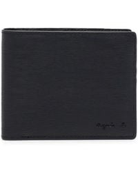 agnès b. - Folded Grained-Leather Wallet - Lyst