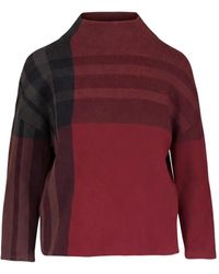 Akris Punto - Karierter Pullover Mit Stehkragen - Lyst