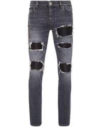 Philipp Plein - Mid-rise Distressed Jeans - Lyst
