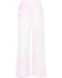 Loulou - Crystal-Embellished Track Pants - Lyst