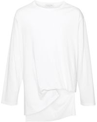 Yohji Yamamoto - Asymmetric Cotton T-Shirt - Lyst