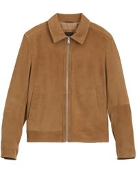 BOSS - Suède Leren Jack Met Ritssluiting - Lyst