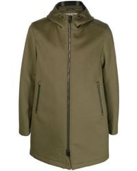 Herno - Zip-Up Hooded Coat - Lyst