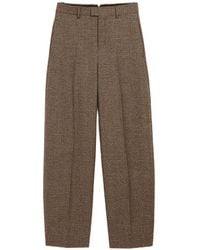 Ami Paris - Houndstooth Balloon-Fit Wool Trousers - Lyst