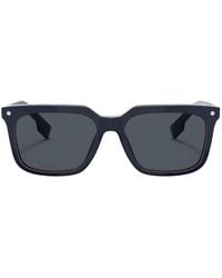 Burberry - Icon Stripe Square-Frame Sunglasses - Lyst