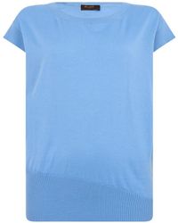 Moorer - Ribbed-Trim T-Shirt - Lyst