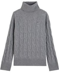 Tommy Hilfiger - Cable-Knit Roll-Neck Sweater - Lyst