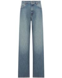 Miu Miu - Embroidered-Logo Regular Jeans - Lyst