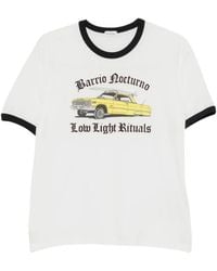 Second/Layer - Barrio Nocturno Graphic-Print Ringer T-Shirt - Lyst