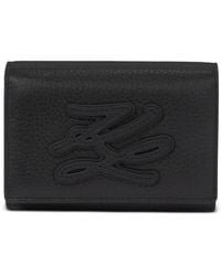 KARL LAGERFELD - Medium K/Autograph Bifold Wallet - Lyst