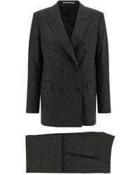 Tagliatore - Costume À Blazer Croisé À Sequins - Lyst