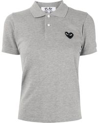 COMME DES GARÇONS PLAY - Logo Embroidered Polo Shirt - Lyst