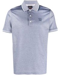 Paul & Shark - Embroidered-logo Cotton Polo Shirt - Lyst