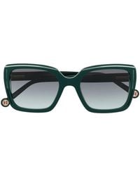 Carolina Herrera - Sonnenbrille Mit Eckigen Gläsern - Lyst