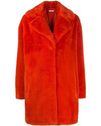 P.A.R.O.S.H. Oversized Faux-fur Coat - Orange