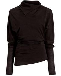 Proenza Schouler - Cowl-Neck Draped Top - Lyst