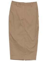 Thelatest - Donna Pencil-Style Midi Skirt - Lyst